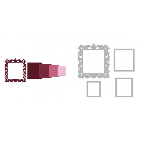 Framelits Die Set 4PK - Frame, Square w/Ornate Edges by Pete Hughes Ellison - 1