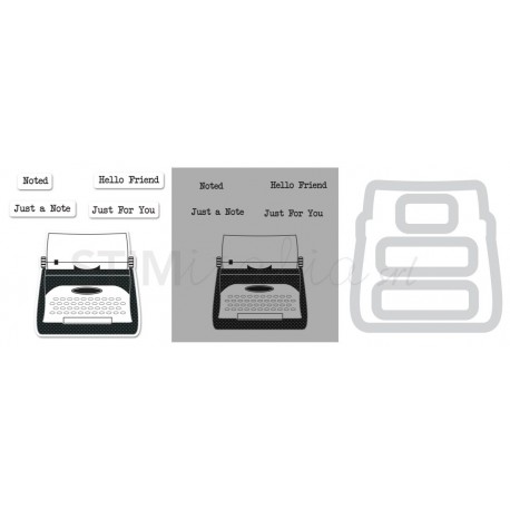 Framelits Die Set 4PK w/Stamps - Noted by Jillibean Soup Sizzix - Big Shot - 1