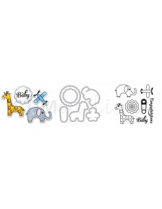 Framelits Die Set 6PK w/Stamps - Baby Ellison - 1