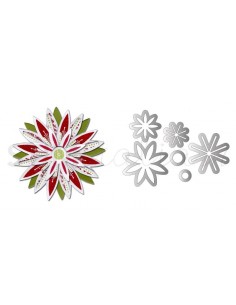 Framelits Die Set 6PK w/Stamps - Flowers, Star by Paula Pascual Ellison - 1