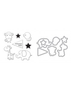 Framelits Die Set 7PK w/Stamps - Baby Boy by doodlebug design inc. Ellison - 1