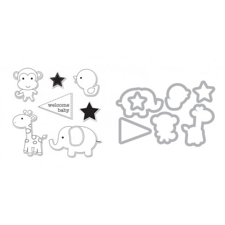 Framelits Die Set 7PK w/Stamps - Baby Boy by doodlebug design inc. Ellison - 1