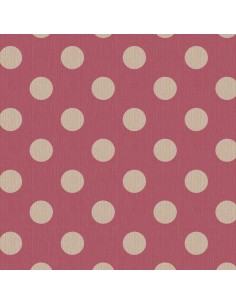 Tilda Chambray Dots Burgundy, Tessuto Screziato con Pois Rosso Borgogna Tilda Fabrics - 1