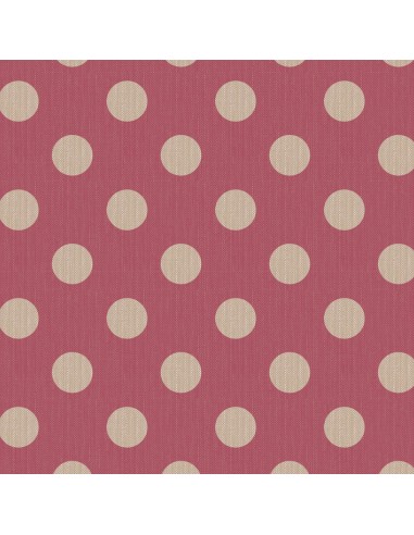 Tilda Chambray Dots Burgundy, Tessuto Screziato con Pois Rosso Borgogna Tilda Fabrics - 1