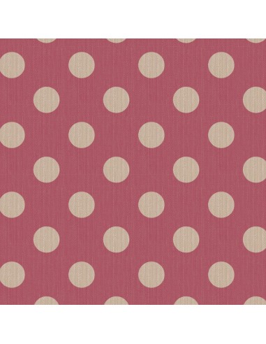 Tilda Chambray Dots Burgundy, Tessuto Screziato con Pois Rosso Borgogna Tilda Fabrics - 1