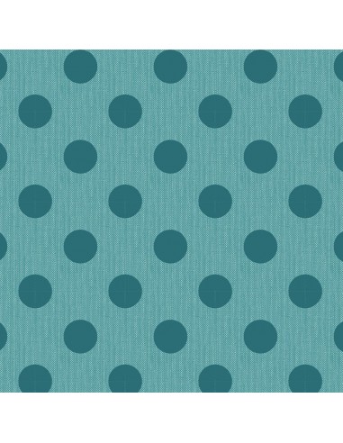 Tilda Chambray Dots Aqua, Tessuto Screziato con Pois Turchese Tilda Fabrics - 1