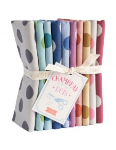 Tilda Chambray Dots Basics, 10 Fat Quarter 50 x 55 cm Tilda Fabrics - 1