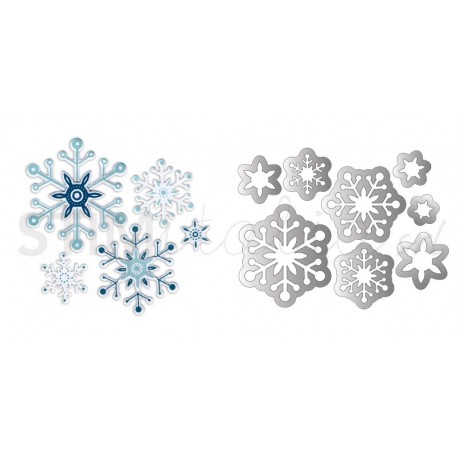 Framelits Die Set 8PK w/Stamps - Snowflakes 2 by Paula Pascual Ellison - 1