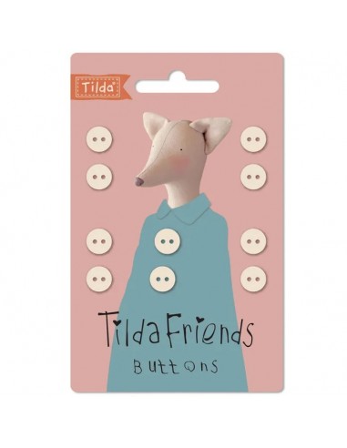 Tilda Friends Buttons White, 10...