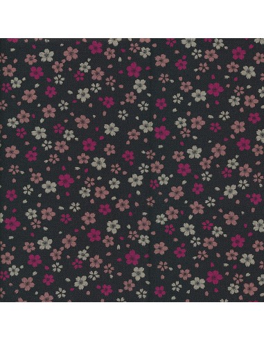 Sevenberry - Tessuto Fondo Nero con Fiori Sojitz Fashion - 1