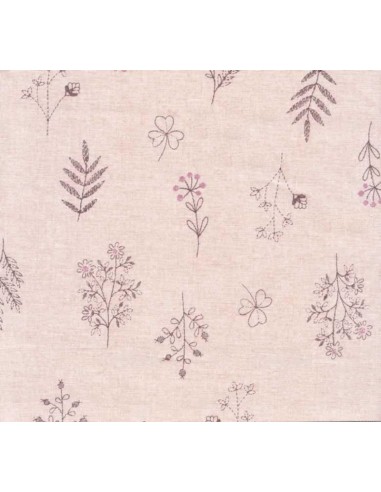 Tessuto Giapponese Rosa con Fiori - Handworks Botanical Sojitz Fashion - 1