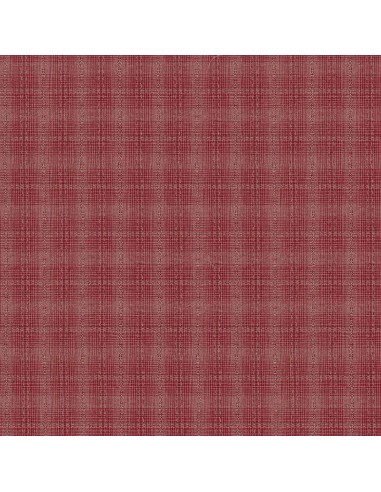 Tessuto Tinto in Filo Rosso Lavorato a Quadrati Sojitz Fashion - 1