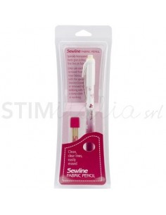 FABRIC PENCIL - Matita Portamina per Tessuto, con 6 Ricariche Gialle Sewline - 2 2