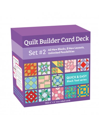 Quilt Builder Card Deck Set 2, 40 new blocks, 8 new layouts, unlimited possibilities - 40 Carte per realizzare blocchi patchwork