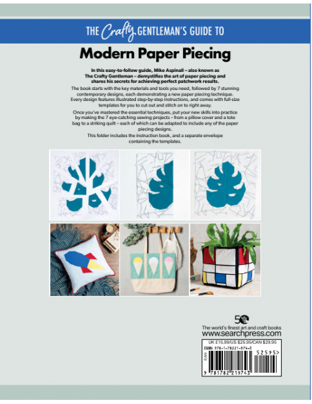 THE CRAFTY GENTLEMAN'S GUIDE TO MODERN PAPER PIECING BY MIKE ASPINALL Search Press - 6