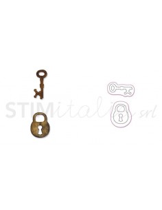 Movers & Shapers Die Magnetic Set 2PK - Mini Lock & Key Set by Tim Holtz Ellison - 1
