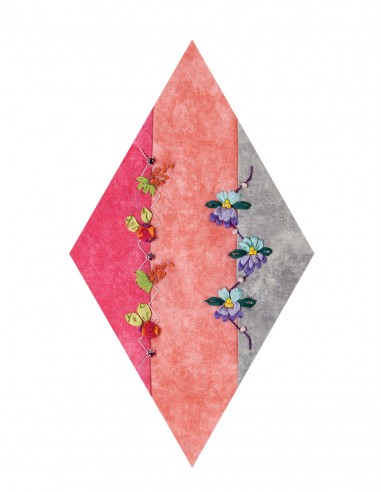 Crazy Quilting Dazzling Diamonds, 27 embroidered & embellished blocks, 56 full-size seam designs by Kathy Seaman Shaw C&T Publis