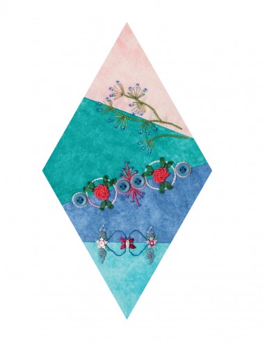 Crazy Quilting Dazzling Diamonds, 27 embroidered & embellished blocks, 56 full-size seam designs by Kathy Seaman Shaw C&T Publis