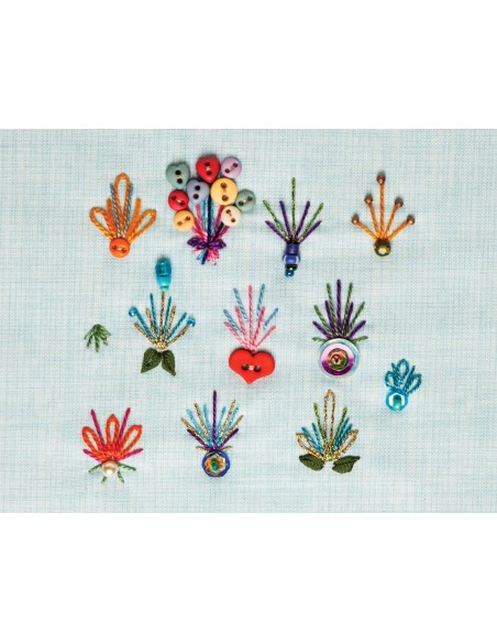 Crazy Quilting Dazzling Diamonds, 27 embroidered & embellished blocks, 56 full-size seam designs by Kathy Seaman Shaw C&T Publis