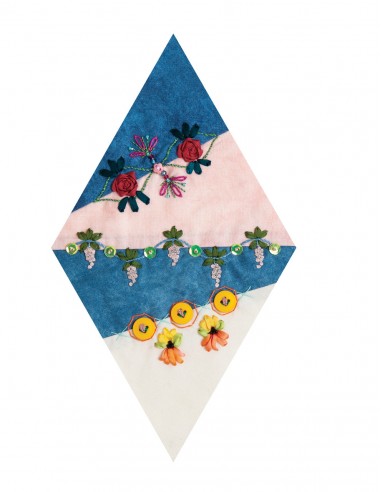 Crazy Quilting Dazzling Diamonds, 27 embroidered & embellished blocks, 56 full-size seam designs by Kathy Seaman Shaw C&T Publis