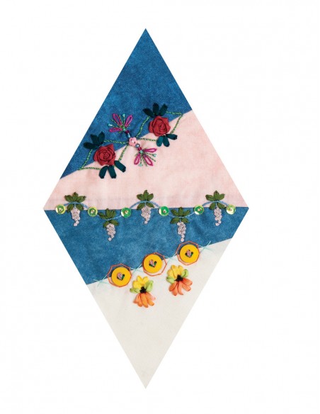 Crazy Quilting Dazzling Diamonds, 27 embroidered & embellished blocks, 56 full-size seam designs by Kathy Seaman Shaw C&T Publis