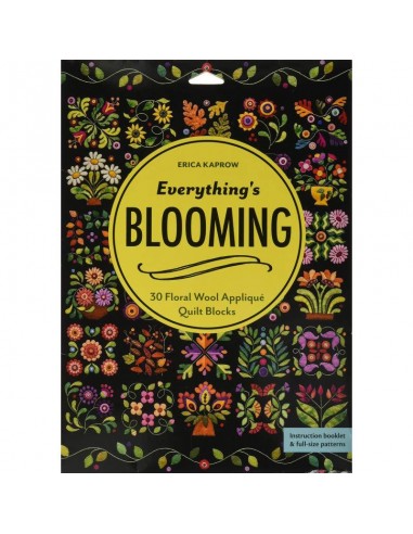 Everything's Blooming 30 Floral Wool Appliqué Quilt Blocks by Erica Kaprow C&T Publishing - 1