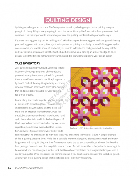 Design, Make, Quilt Modern: Taking a Quilt from Inspiration to Reality by Heather Black Search Press - 14