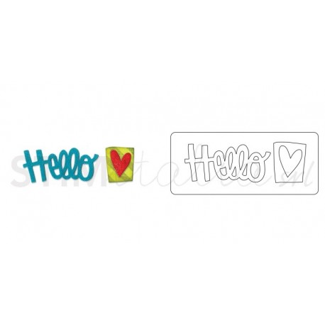 Originals Die - Phrase, Hello n2 by Stephanie Ackerman Sizzix - Big Shot - 1