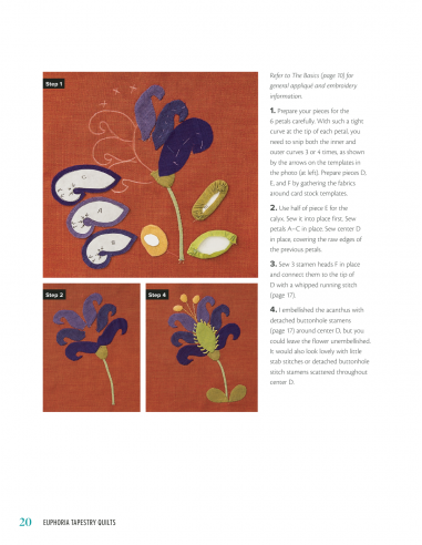 Euphoria Tapestry Quilts: 40 Appliqué Motifs & 17 Flowering Projects by Deborah Kemball C&T Publishing - 5
