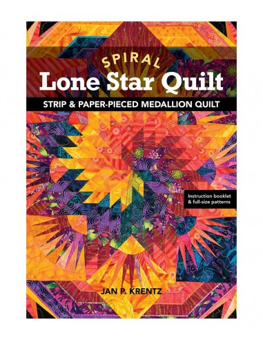 Spiral Lone Start Quilt, Strip & paper-pieced medallion quilt by Jan P. Krentz Search Press - 1