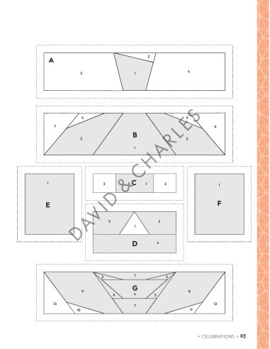 100 Paper Pieced Quilt Blocks, Fun foundation pieced blocks for happy sewing by Sarah Callard David & Charles - 10