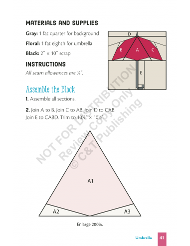 Paper Piecing Handy Pocket Guide, All the basics & beyond, 10 blocks by Tacha Bruecher Search Press - 9