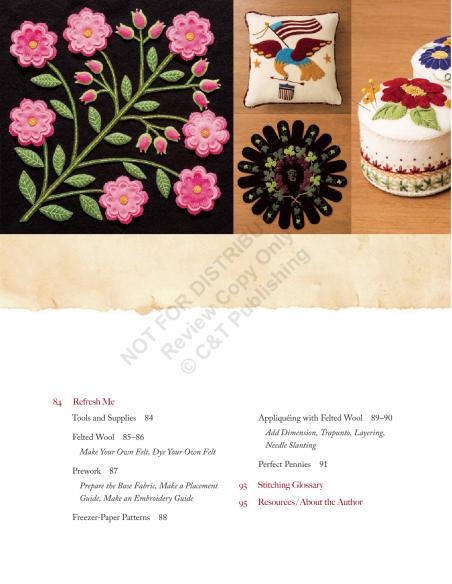 A New Dimension in Wool Appliqué - Baltimore Album Style by Deborah Gale Tirico C&T Publishing - 4