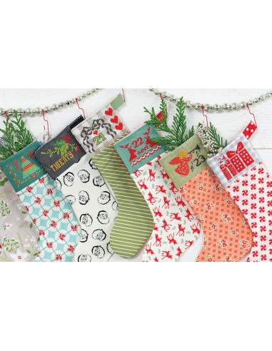 Cross-Stitch Christmas Countdown - 24 Mini Stockings by Susan Ache Martingale - 6