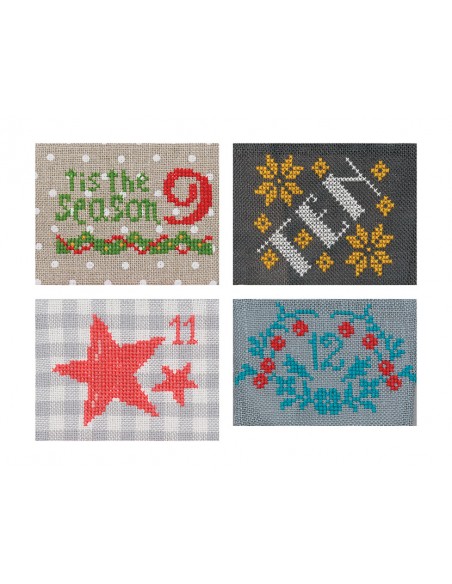 Cross-Stitch Christmas Countdown - 24 Mini Stockings by Susan Ache Martingale - 9