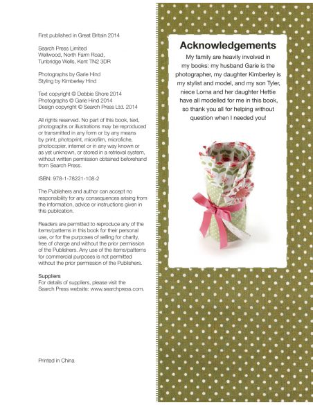 Half Yard Home, Easy sewing projects using left-over pieces of fabric by Debbie Shore Search Press - 8