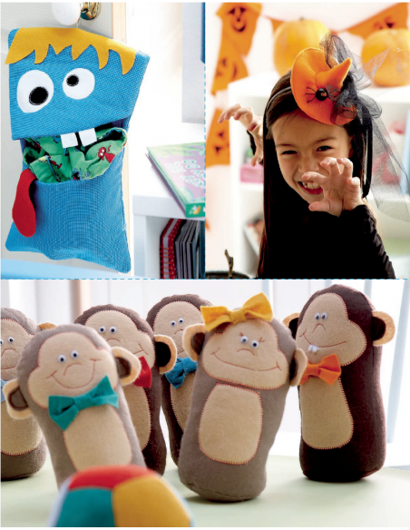Half Yard Kids, Sew 20 colourful toys and accessories from left-over pieces of fabric by Debbie Shore Search Press - 6