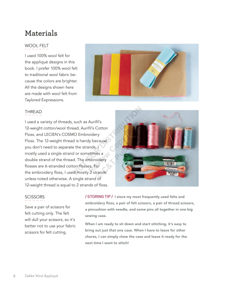 Zakka Wool Appliqué: 60+ Sweetly Stitched Designs, Useful Projects for Joyful Living C&T Publishing - 6