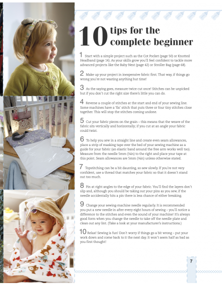 Sew Baby, 20 cute and colourful projects for the home, the nursery and on the go by Debbie Shore Search Press - 5
