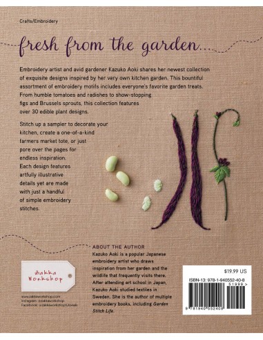 Embroidered Kitchen Garden, Kazuko Aoki Zakka Workshop - 6
