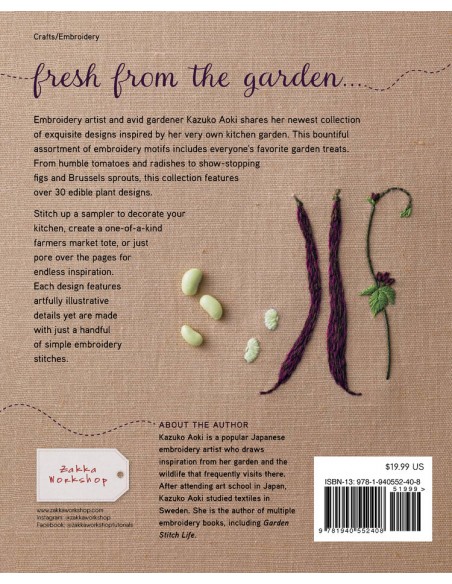 Embroidered Kitchen Garden, Kazuko Aoki Zakka Workshop - 6