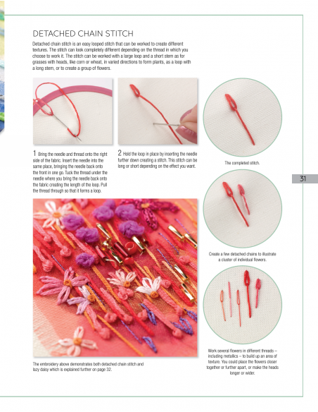Hand-stitched Landscapes & Flowers - by Katrina Witten Search Press - 11