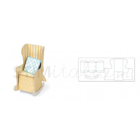 ScoreBoards XL Die - Chair, 3-D by Eileen Hull Sizzix - Big Shot - 1