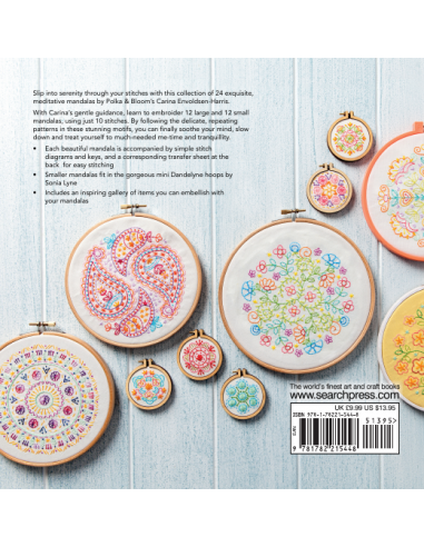 Mandalas to Embroider - Kaleidoscope stitching in a hoop by Carina Envoldsen-Harris Search Press - 7