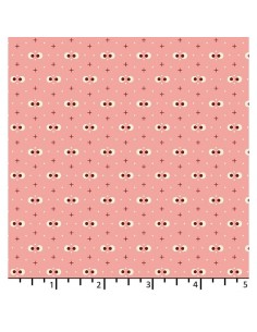 EQP Forward to the Past- Peek-a-boo - Rose, tessuto fondo rosa salmone con disegni Ellie's Quiltplace Textiles - 1