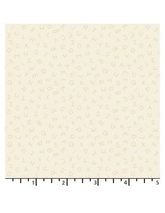 EQP Forward to the Past - ABC - Cotton, tessuto panna con piccole lettere dell'alfabeto crema Ellie's Quiltplace Textiles - 1