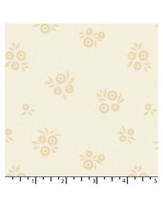 EQP Forward to the Past - Wheel Of Fortune - Cotton, tessuto panna con fiori crema Ellie's Quiltplace Textiles - 1