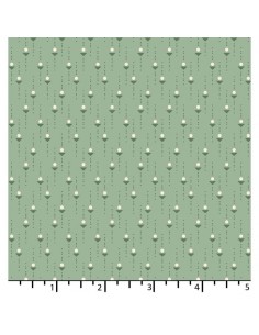 EQP Forward to the Past - Catch & Release – Glacier Blue, tessuto verde menta con piccoli disegni geometrici Ellie's Quiltplace 