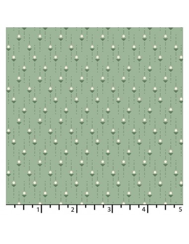 EQP Forward to the Past - Catch & Release – Glacier Blue, tessuto verde menta con piccoli disegni geometrici Ellie's Quiltplace 