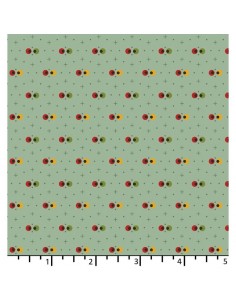 EQP Forward to the Past - Peek-a-boo – Glacier Blue, tessuto verde menta con disegni Ellie's Quiltplace Textiles - 1
